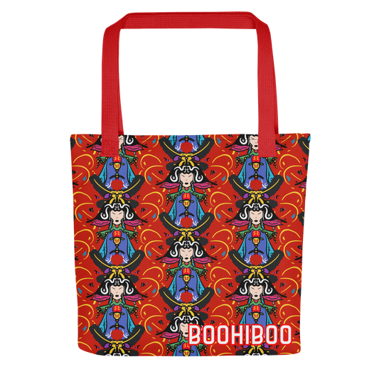 Echoes of Dynasties |Yin-Warrior of the Twin Flames Tote Bag | All-Over Print | Unisex