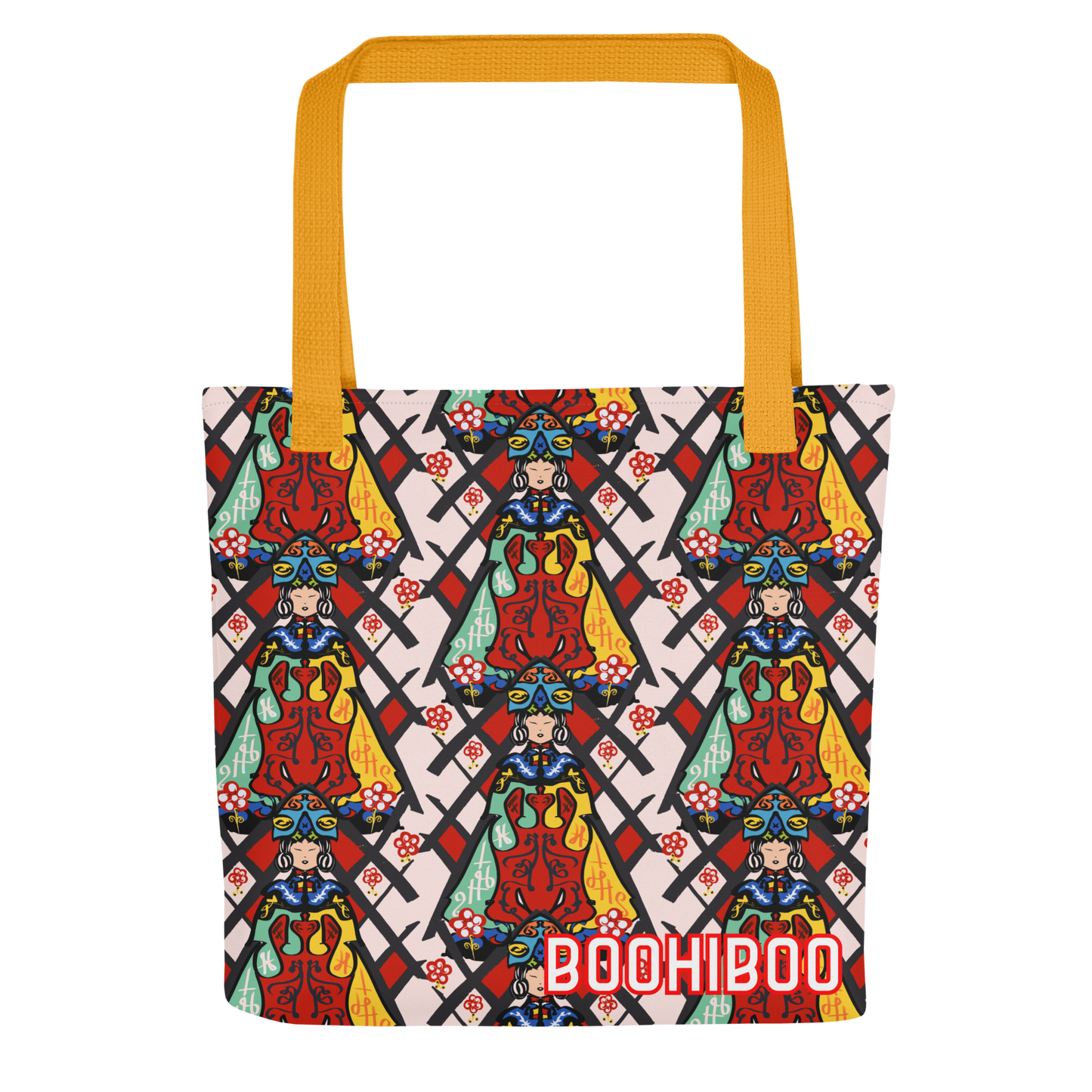 Echoes of Dynasties | Keeper of the Divine Grid Tote Bag | All-Over Print | Unisex